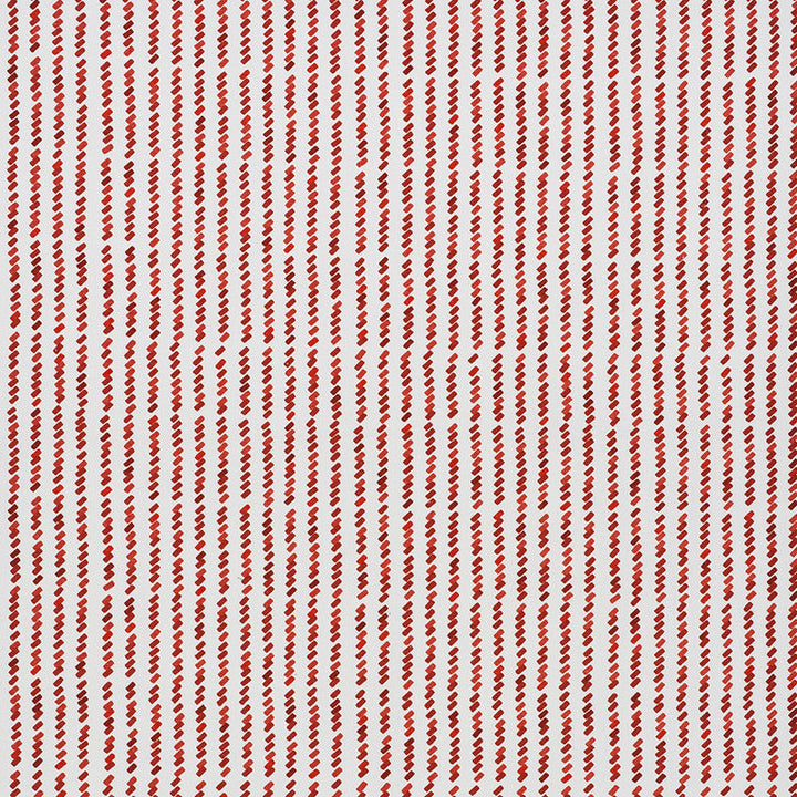 Tic For Tac Red 176540 by Schumacher Designer Fabric David-Kaihoi 55% Linen, 45% Cotton - Horizontal: 6.75 and Vertical: 11.75 55.5 - Swanky Fabrics -
