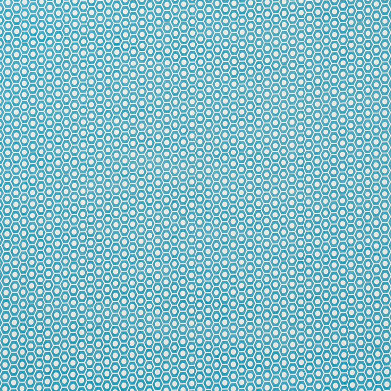 Queen B II Aqua 176563 by Schumacher Designer Fabric Indooroutdoor-By-Studio-Bon 100% Acrylic Wyzenbeek 15,000 Horizontal: 1.25 and Vertical: 7/8- 54 - Swanky Fabrics -
