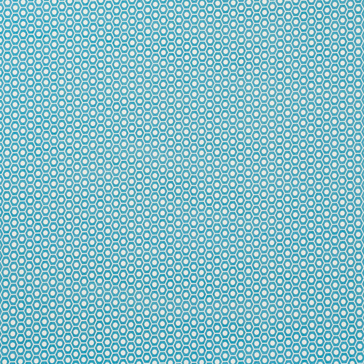 Queen B II Aqua 176563 by Schumacher Designer Fabric Indooroutdoor-By-Studio-Bon 100% Acrylic Wyzenbeek 15,000 Horizontal: 1.25 and Vertical: 7/8- 54 - Swanky Fabrics -