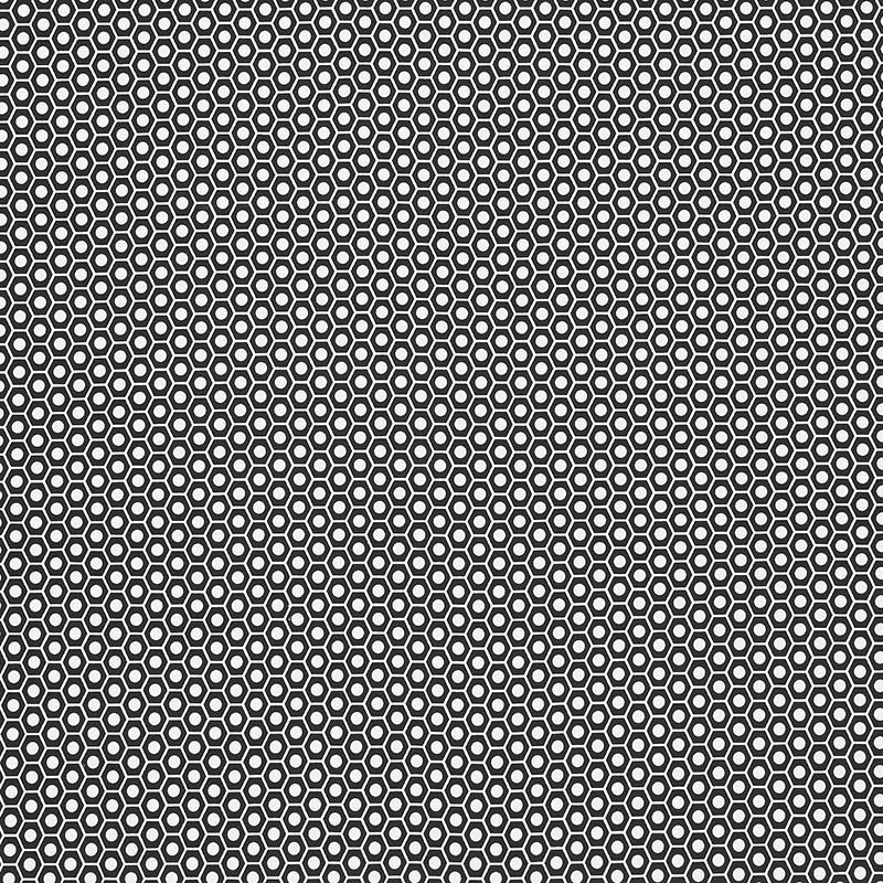 Queen B II Black 176566 by Schumacher Designer Fabric Indooroutdoor-By-Studio-Bon 100% Acrylic Wyzenbeek 15,000 Horizontal: 1.25 and Vertical: 7/8- 54 - Swanky Fabrics -