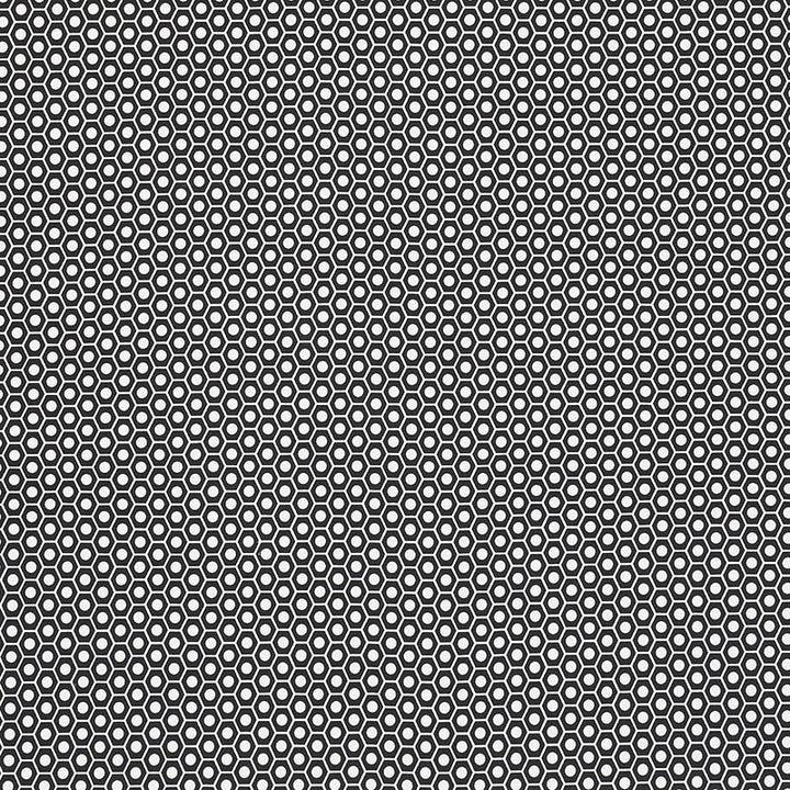 Queen B II Black 176566 by Schumacher Designer Fabric Indooroutdoor-By-Studio-Bon 100% Acrylic Wyzenbeek 15,000 Horizontal: 1.25 and Vertical: 7/8- 54 - Swanky Fabrics -