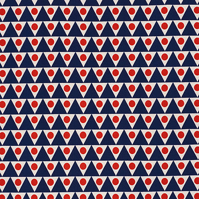 Pennant II Navy & Red 176642 by Schumacher Designer Fabric Indooroutdoor-By-Studio-Bon 100% Acrylic Wyzenbeek 15,000 Horizontal: 2.25 and Vertical: 2.25 54 - Swanky Fabrics -