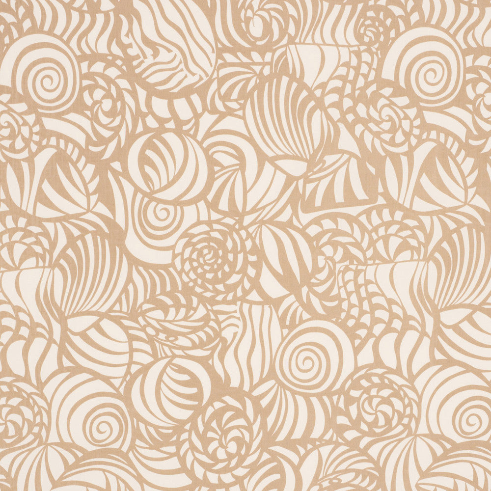 Seashells Sand 176680 by Schumacher Designer Fabric ESSENTIALS: INDOOR/OUTDOOR PRINTS & WOVENS ACRYLIC PLAIN WEAVE 100% UNITED STATES OF AMERICA </p><p>Repeat: Horizontal: 26 3/4" (68CM) and Vertical: 38" (97CM) 54 - Swanky Fabrics -