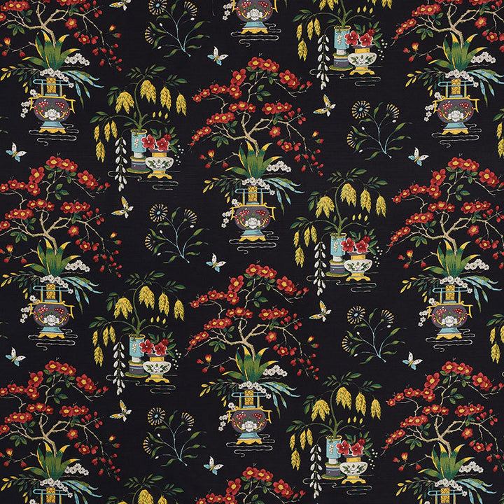 Ming Vase Black 176730 by Schumacher Fabric Schumacher Fabric Ming Vase Black 176730Fabric LINEN 61% UNITED KINGDOM </p><p>Repeat: H: HORZ. 18" (46CM) , V: VERT. 19" (48CM) 54 - Fabric Carolina -