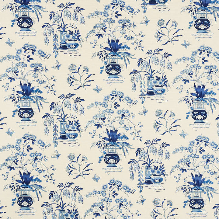Ming Vase Porcelain 176733 by Schumacher Fabric Schumacher Fabric Ming Vase Porcelain 176733Fabric LINEN 61% UNITED KINGDOM </p><p>Repeat: H: HORZ. 18" (46CM) , V: VERT. 19" (48CM) 54 - Fabric Carolina -