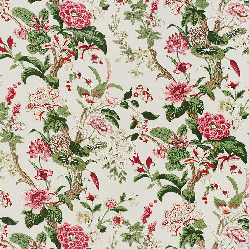 Nymphaea Fuchsia 176761 by Schumacher Designer Fabric Schumacher-Classics 100% Linen - Horizontal: 27 and Vertical: 44.5 54 - Swanky Fabrics -