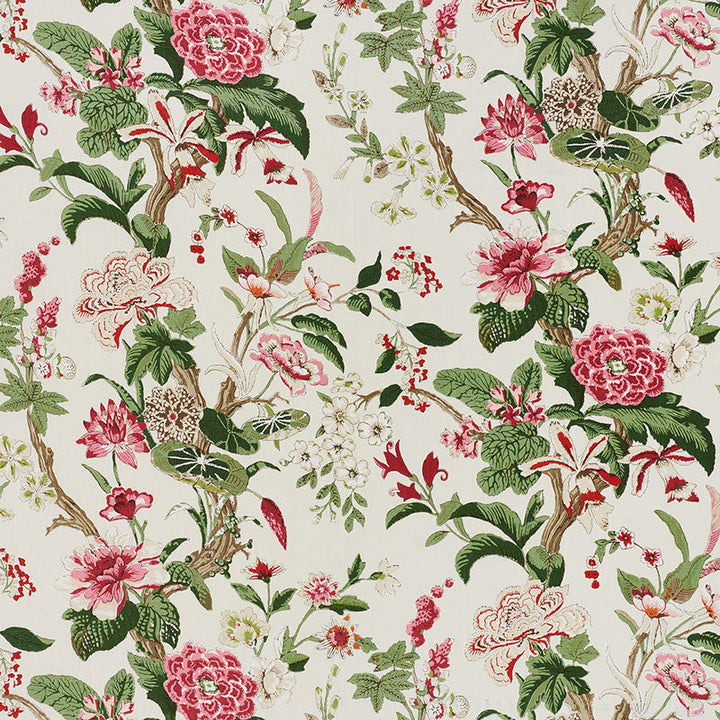 Nymphaea Fuchsia 176761 by Schumacher Designer Fabric Schumacher-Classics 100% Linen - Horizontal: 27 and Vertical: 44.5 54 - Swanky Fabrics -