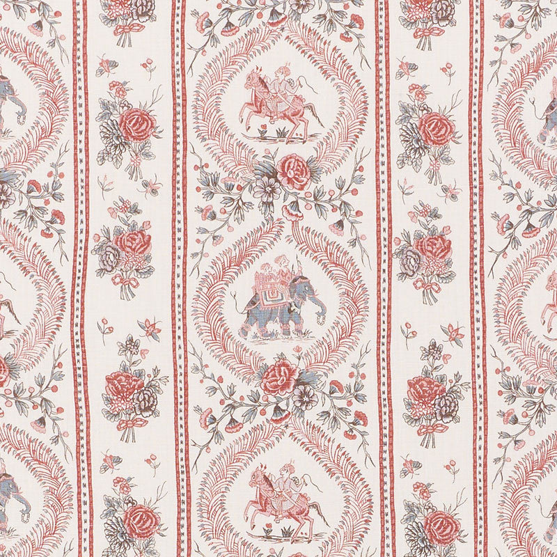 Kandula Multi 176800 by Schumacher Designer Fabric SCHUMACHER CLASSICS II LINEN 100% THAILAND </p><p>Repeat: Horizontal: 18" (46CM) and Vertical: 12" (30CM) 54.75 - Swanky Fabrics -