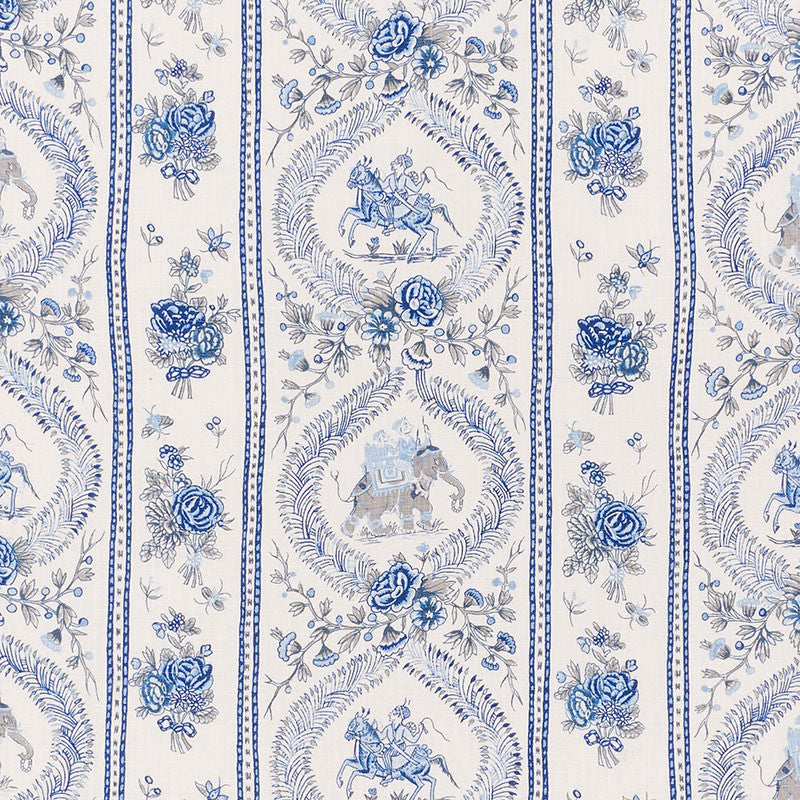 Kandula Blues 176801 by Schumacher Fabric Schumacher Fabric Kandula Blues 176801Fabric LINEN 100% THAILAND </p><p>Repeat: H: HORZ. 18" (46CM) , V: VERT. 12" (30CM) 54.75 - Fabric Carolina -