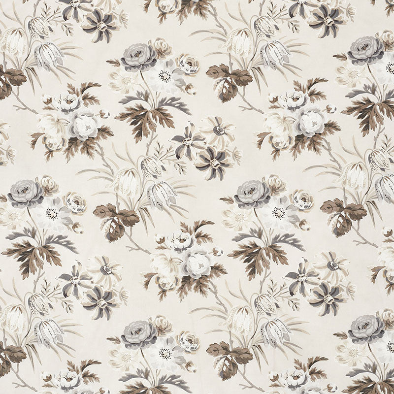 Cecil Chintz Grisaille 176810 by Schumacher Fabric Schumacher Fabric Cecil Chintz Grisaille 176810Fabric COTTON 100% FRANCE </p><p>Repeat: H: HORZ. 16 1/4" (41CM) , V: VERT. 20 1/4" (51CM) 53.5 - Fabric Carolina -