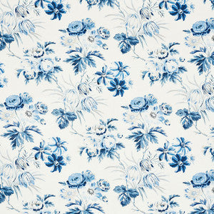 Schumacher Fabric Cecil Chintz Delft 176812