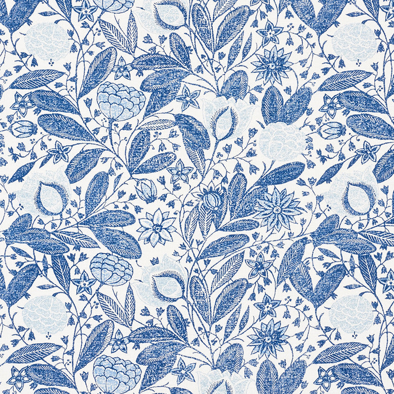 Gloria Delft 176842 by Schumacher Designer Fabric Vogue-Living 90% Linen, 10% Nylon - Horizontal: 18 and Vertical: 16 54 - Swanky Fabrics -