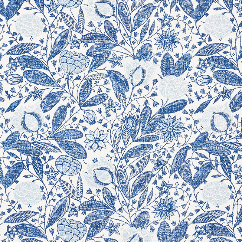 Gloria Delft 176842 by Schumacher Designer Fabric VOGUE LIVING See Sample UNITED KINGDOM - </p><p>Repeat: Horizontal: 18" (46CM) and Vertical: 16" (41CM) 54" (137CM) - Swanky Fabrics -