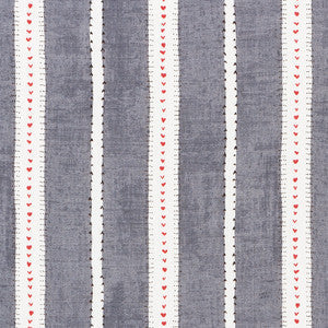 Schumacher Fabric Amour Charcoal 176942