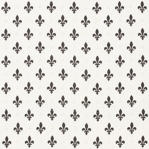Schumacher Fabric Fleur De Lis Charcoal 176962