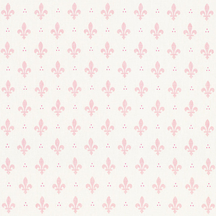 Fleur De Lis Blush 176963 by Schumacher Designer Fabric French-Revolution 100% Linen Wyzenbeek 15,000 Horizontal: 2 and Vertical: 2.5 54 - Swanky Fabrics -
