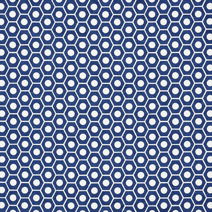 Queen B Navy 177070 by Schumacher Fabric Schumacher Fabric Queen B Navy 177070Fabric COTTON DUCK 100% TURKEY </p><p>Repeat: H: HORZ. 1 1/4" (3CM) , V: VERT. 3/4" (2CM) 54 - Fabric Carolina -