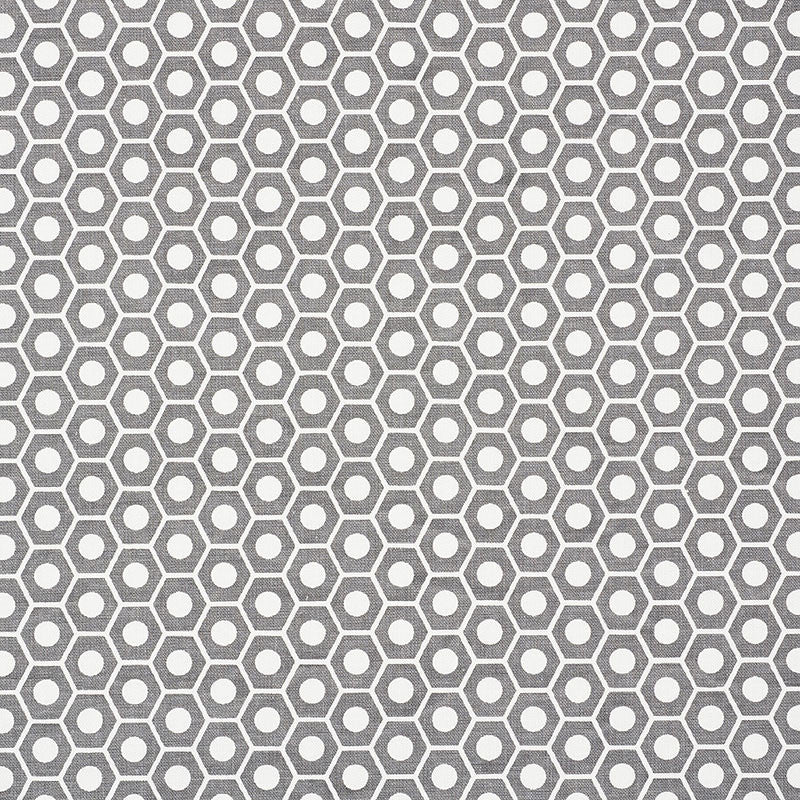 Queen B Grey 177077 by Schumacher Fabric Schumacher Fabric Queen B Grey 177077Fabric COTTON DUCK 100% TURKEY </p><p>Repeat: H: HORZ. 1 1/4" (3CM) , V: VERT. 3/4" (2CM) 54 - Fabric Carolina -