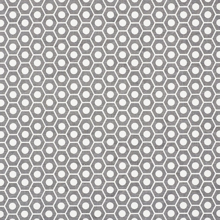 Queen B Grey 177077 by Schumacher Fabric Schumacher Fabric Queen B Grey 177077Fabric COTTON DUCK 100% TURKEY </p><p>Repeat: H: HORZ. 1 1/4" (3CM) , V: VERT. 3/4" (2CM) 54 - Fabric Carolina -