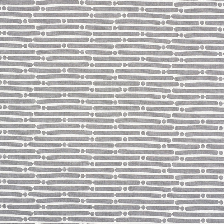 Dot Dash Grey 177104 by Schumacher Designer Fabric PRINTS BY STUDIO BON See Sample TURKEY HEAVY </p><p>Repeat: Horizontal: 9" (23CM) and Vertical: 1 1/2" (4CM) 53 3/4" (137CM) - Swanky Fabrics -