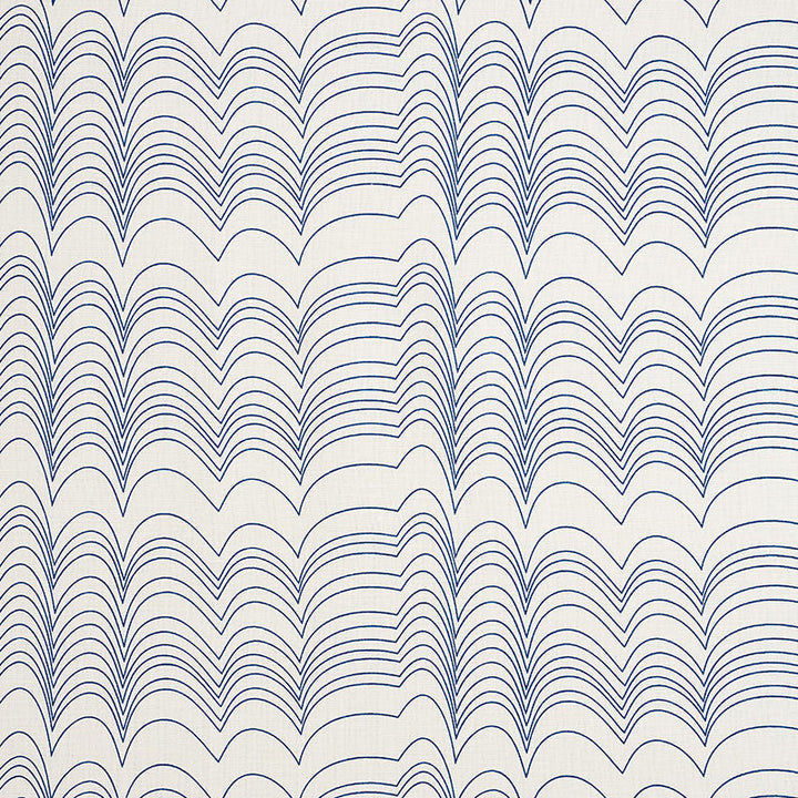 Richter Blue 177110 by Schumacher Designer Fabric PRINTS BY STUDIO BON See Sample BELGIUM MEDIUM </p><p>Repeat: Horizontal: 10 3/4" (27CM) and Vertical: 6 3/4" (17CM) 54" (137CM) - Swanky Fabrics -