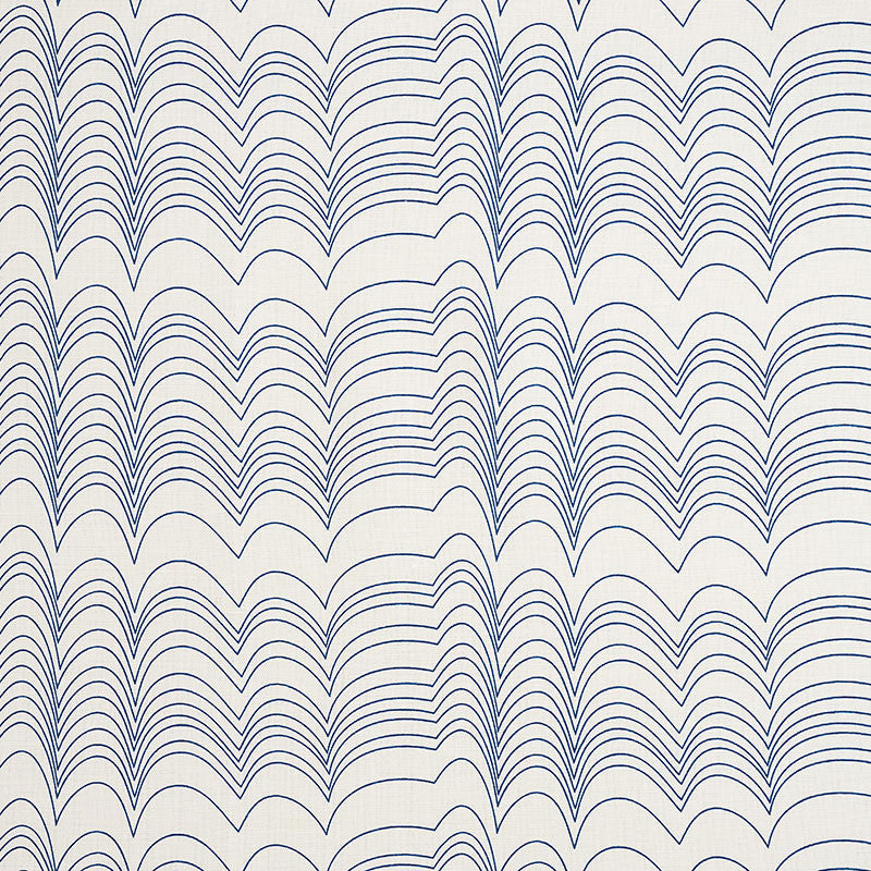 Richter Blue 177110 by Schumacher Designer Fabric PRINTS BY STUDIO BON LINEN 55% COTTON 45% BELGIUM </p><p>Repeat: Horizontal: 10 3/4" (27CM) and Vertical: 6 3/4" (17CM) 54 - Swanky Fabrics -