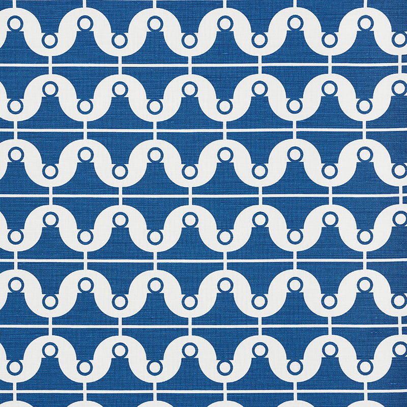 London Bridge Blue 177130 by Schumacher Designer Fabric PRINTS BY STUDIO BON LINEN 55% COTTON 45% BELGIUM </p><p>Repeat: Horizontal: 3 1/2" (9CM) and Vertical: 6 1/2" (17CM) 54 - Swanky Fabrics -