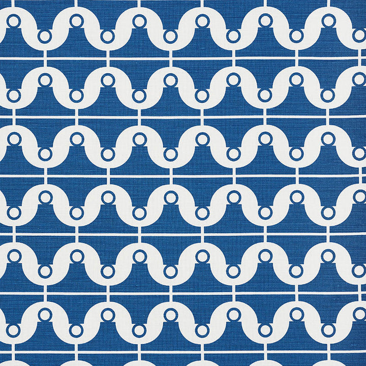 London Bridge Blue 177130 by Schumacher Designer Fabric PRINTS BY STUDIO BON See Sample BELGIUM MEDIUM </p><p>Repeat: Horizontal: 3 1/2" (9CM) and Vertical: 6 1/2" (17CM) 54" (137CM) - Swanky Fabrics -