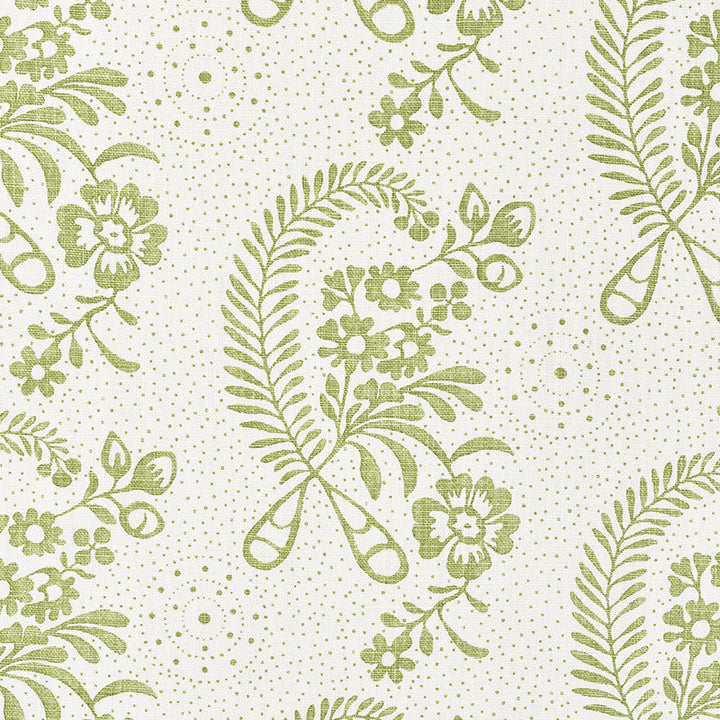 Millicent Leaf 177213 by Schumacher Designer Fabric Vogue-Living 100% Linen Martindale 20,000 Horizontal: 13.25 and Vertical: 10.125 54 - Swanky Fabrics -