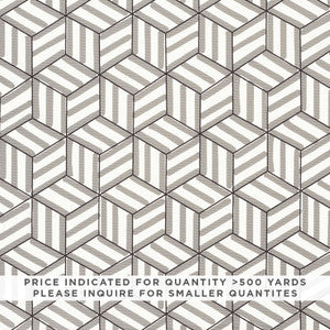 Schumacher Fabric Tumbling Blocks Contract Grey 177241