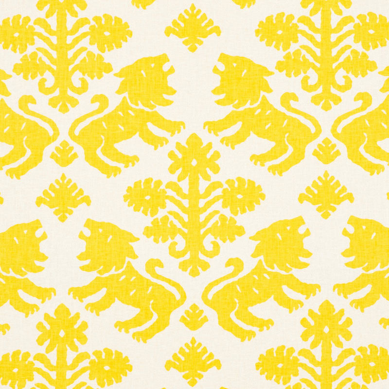 Regalia Yellow 177301 by Schumacher Designer Fabric STEP LIVELY See Sample UNITED STATES OF AMERICA MEDIUM DUTY </p><p>Repeat: Horizontal: 18" (46CM) and Vertical: 22 1/4" (57CM) 53 1/2" (136CM) - Swanky Fabrics -