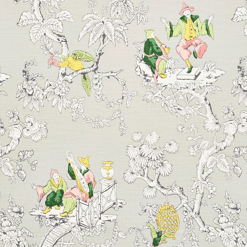 Chinoiserie Moderne Soft Grey 177421 by Schumacher Fabric Schumacher Fabric Chinoiserie Moderne Soft Grey 177421Fabric LINEN 55% BELGIUM </p><p>Repeat: H: HORZ. 27" (69CM) , V: VERT. 35 3/4" (91CM) 54 - Fabric Carolina -