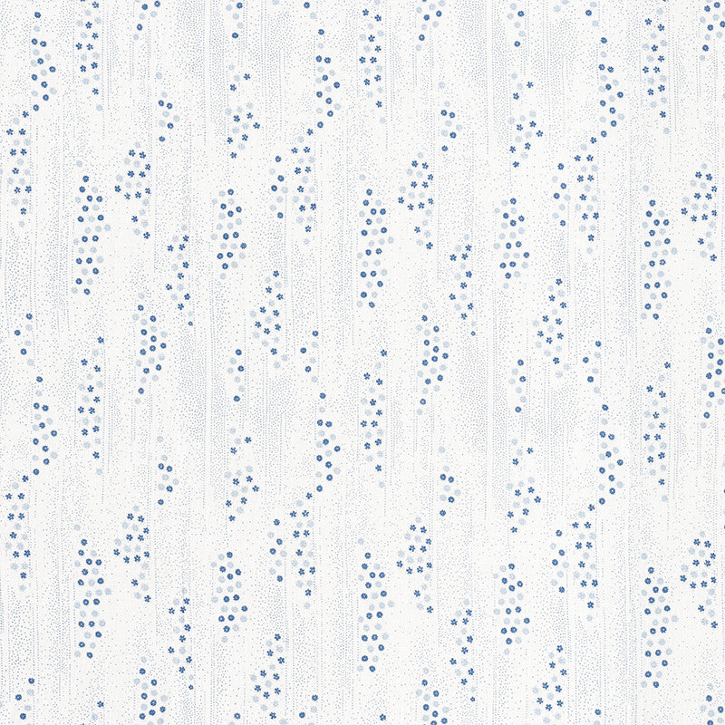 Taki Floral Porcelain 177431 by Schumacher Designer Fabric Mingei 100% Linen Wyzenbeek 15,000 Horizontal: 9.25 and Vertical: 12 54 - Swanky Fabrics -