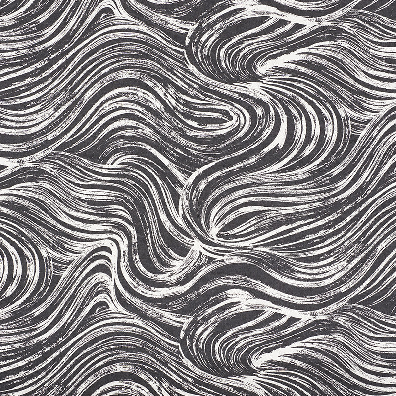 Shio Carbon 177493 by Schumacher Designer Fabric Mingei 100% Cotton Wyzenbeek 15,000 Horizontal: 36 and Vertical: 18 54.25 - Swanky Fabrics -