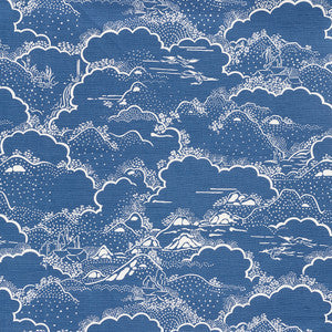 Schumacher Fabric Kumo Village Blue 177520
