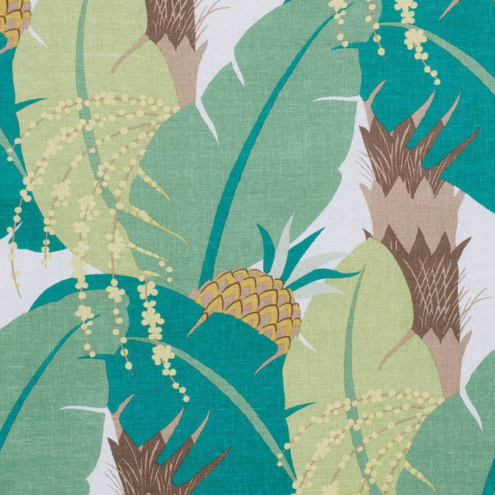 Ananas Palm 177543 by Schumacher Designer Fabric TROPICANA LINEN 100% THAILAND </p><p>Repeat: Horizontal: 26 1/2" (67CM) and Vertical: 31 1/2" (80CM) 53 - Swanky Fabrics -