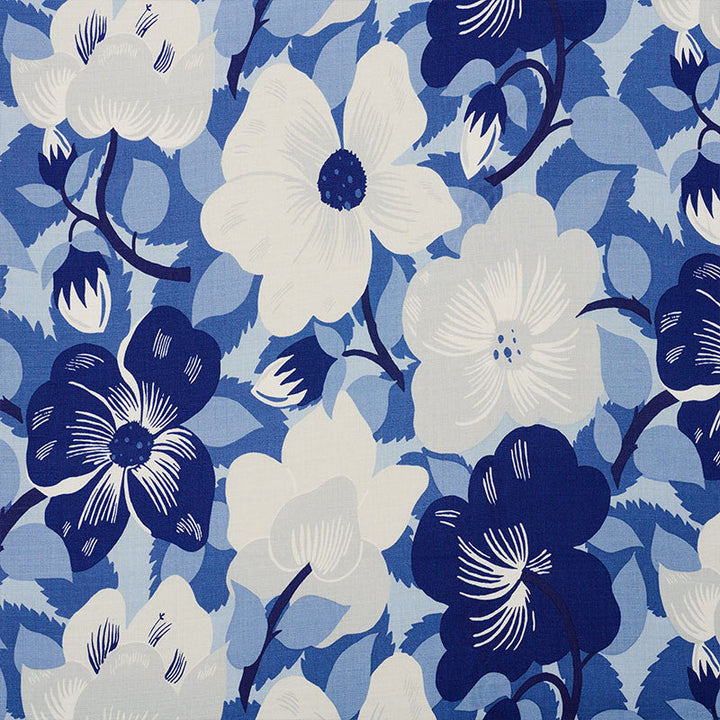 Magnolias Blues 177562 by Schumacher Fabric Schumacher Fabric Magnolias Blues 177562Fabric LINEN 90% UNITED KINGDOM </p><p>Repeat: H: HORZ. 21 3/4" (55CM) , V: VERT. 27" (69CM) 54.5 - Fabric Carolina -