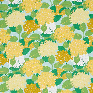 Schumacher Fabric Hydrangea Yellow 177581