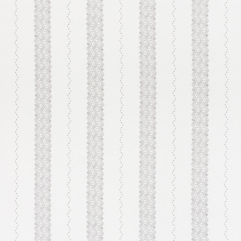 Nauset Stripe Grey 177701 by Schumacher Designer Fabric CHAMBRAY See Sample CHINA - </p><p>Repeat: Horizontal: 13" (33CM) and Vertical: 3 3/4" (10CM) 53 1/2" (136CM) - Swanky Fabrics -