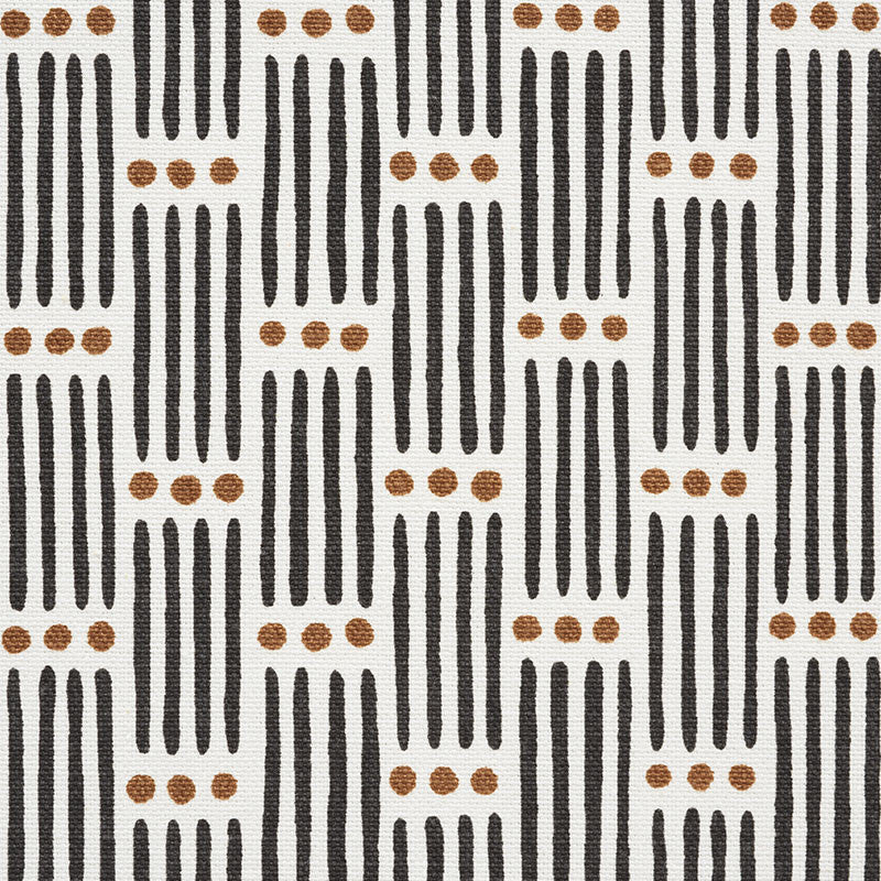 Dotted Stripe Carbon 177710 by Schumacher Designer Fabric Essentials-Smallscale-Prints 100% Cotton Wyzenbeek 15,000 Horizontal: 1 and Vertical: 1.5 54 - Swanky Fabrics -