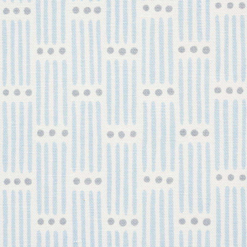 Dotted Stripe Sky 177711 by Schumacher Fabric Schumacher Fabric Dotted Stripe Sky 177711Fabric COTTON 100% TURKEY </p><p>Repeat: H: HORZ. 1" (3CM) , V: VERT. 1 1/2" (4CM) 54 - Fabric Carolina -