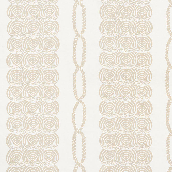 Coralline Sand 177781 by Schumacher Designer Fabric NAUTILUS See Sample UNITED STATES OF AMERICA MEDIUM DUTY </p><p>Repeat: Horizontal: 35 3/4" (91CM) and Vertical: 25" (64CM) 54" (137CM) - Swanky Fabrics -