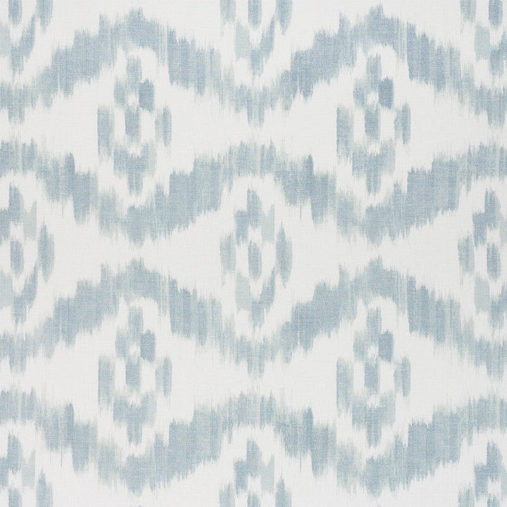 Madaket Ikat Sky 177821 by Schumacher Designer Fabric CHAMBRAY COTTON 60% LINEN 40% INDIA </p><p>Repeat: Horizontal: 17 1/4" (44CM) and Vertical: 18" (46CM) 52.75 - Swanky Fabrics -