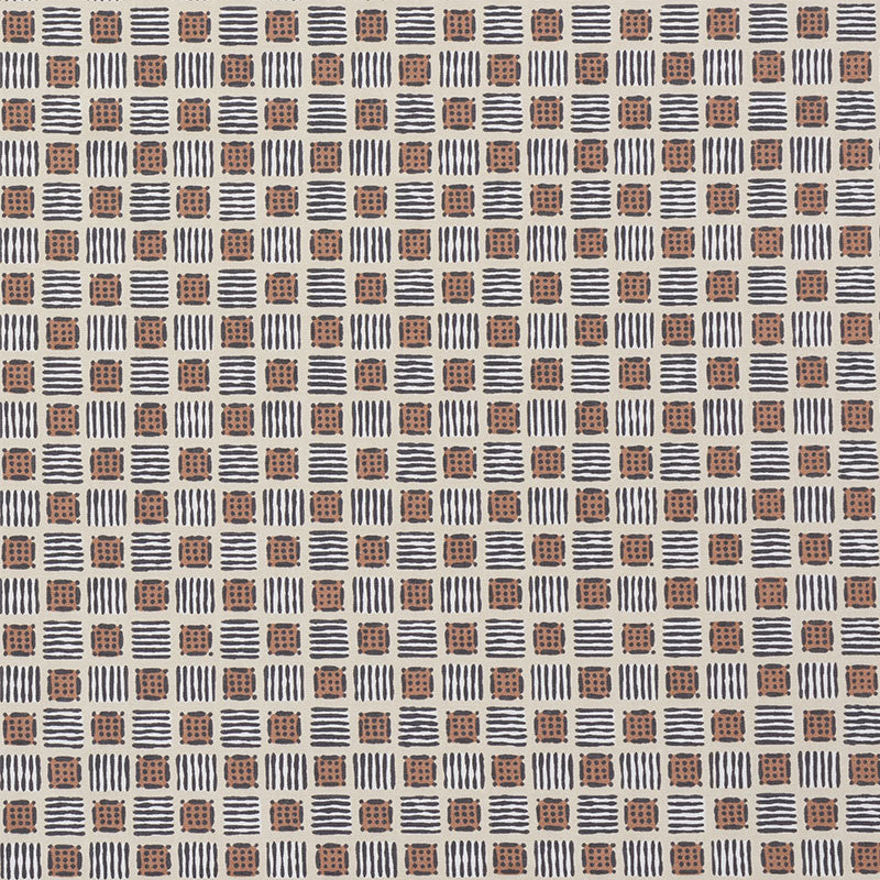 Mottley Grid Wren 177860 by Schumacher Designer Fabric Celerie-Kemble 100% Cotton Wyzenbeek 15,000 Horizontal: 9 and Vertical: 12.5 54.75 - Swanky Fabrics -