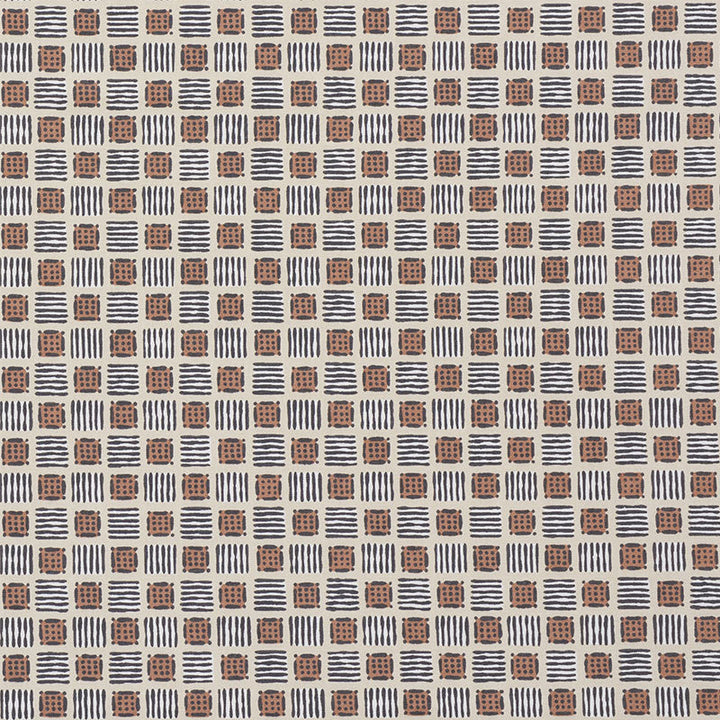 Mottley Grid Wren 177860 by Schumacher Designer Fabric CELERIE KEMBLE COTTON 100% UNITED STATES OF AMERICA WYZENBEEK 15,000 </p><p>Repeat: Horizontal: 9" (23CM) and Vertical: 12 1/2" (32CM) 54.75 - Swanky Fabrics -