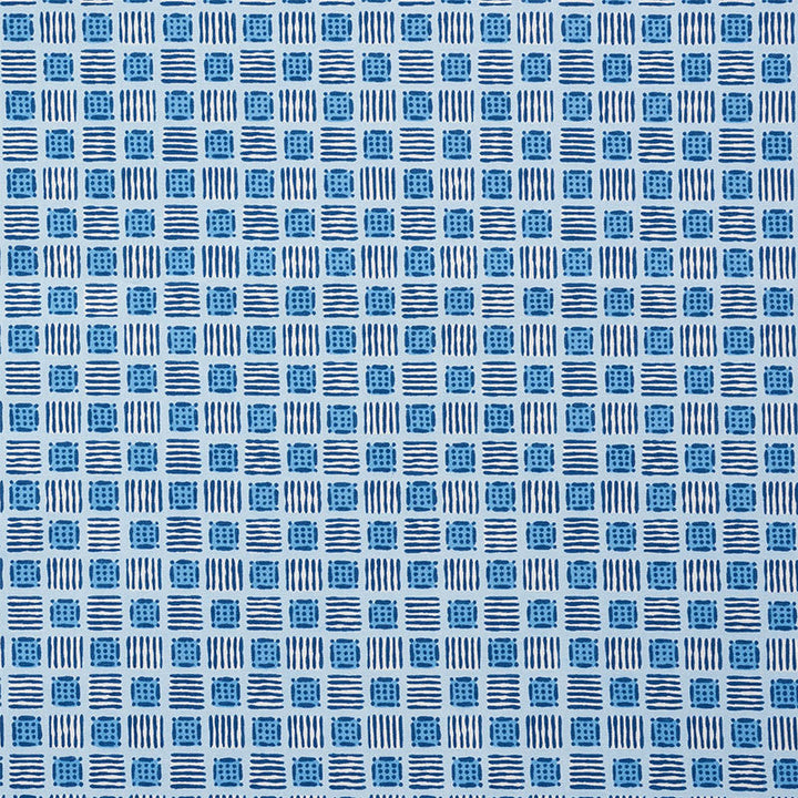 Mottley Grid Cottage Blue 177863 by Schumacher Designer Fabric CELERIE KEMBLE COTTON 100% UNITED STATES OF AMERICA WYZENBEEK 15,000 </p><p>Repeat: Horizontal: 9" (23CM) and Vertical: 12 1/2" (32CM) 54.75 - Swanky Fabrics -