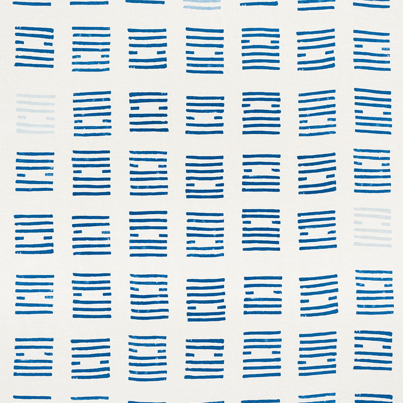 Tiasquam Blue 177880 by Schumacher Designer Fabric CAROLINE Z HURLEY See Sample ITALY - </p><p>Repeat: Horizontal: 50 1/2" (128CM) and Vertical: 45 1/4" (115CM) 51 1/4" (130CM) - Swanky Fabrics -