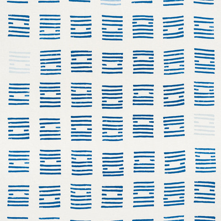 Tiasquam Blue 177880 by Schumacher Designer Fabric CAROLINE Z HURLEY See Sample ITALY - </p><p>Repeat: Horizontal: 50 1/2" (128CM) and Vertical: 45 1/4" (115CM) 51 1/4" (130CM) - Swanky Fabrics -
