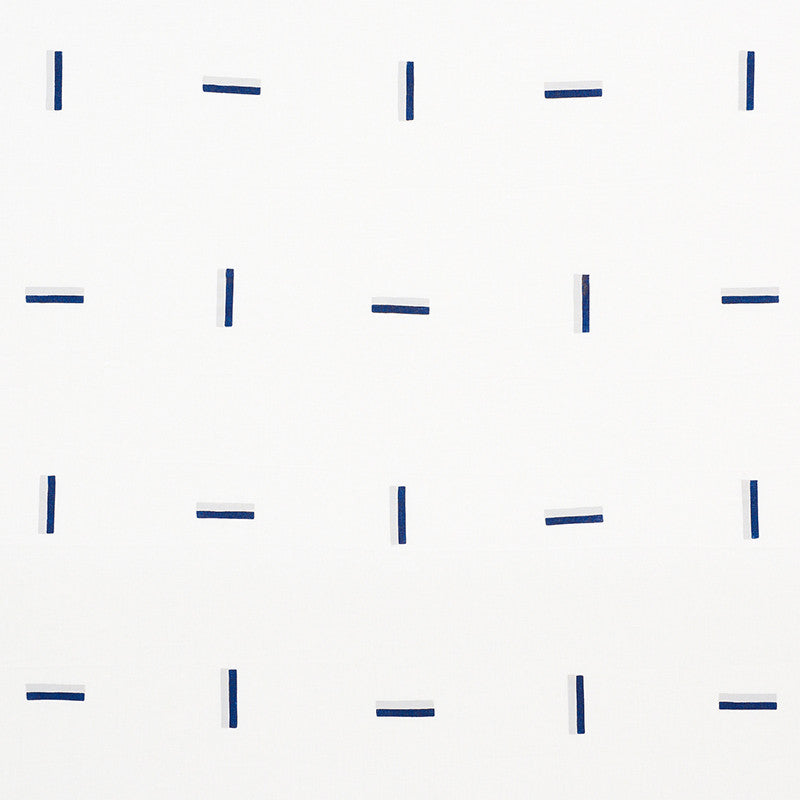 Icehouse Prussian & Grey 177910 by Schumacher Designer Fabric Caroline-Z-Hurley 100% Linen - Horizontal: 16 and Vertical: 18.75 58.5 - Swanky Fabrics -