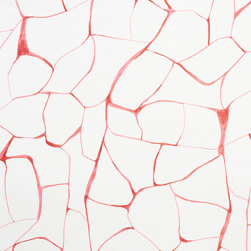 Filigree Coral 177921 by Schumacher Designer Fabric Porter-Teleo 90% Linen, 10% Nylon Martindale 20,000 Horizontal: 54 and Vertical: 38.25 54 - Swanky Fabrics -